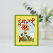  Zonnebloem Muziek Briefkaart (Staand voorkant)