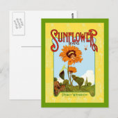  Zonnebloem Muziek Briefkaart (Voorkant / Achterkant)