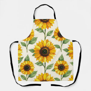 Zonnebloem Naadloos Bloempatroon Fel Geel Schort