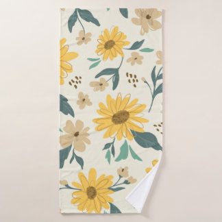 Zonnebloem naadloos patroon. Gele daisy on off Badhanddoek