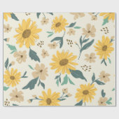 Zonnebloem naadloos patroon. Gele daisy on off Cadeaupapier (Vlak)