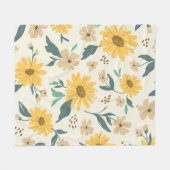 Zonnebloem naadloos patroon. Gele daisy on off Fleece Deken (Voorkant (Horizontaal))