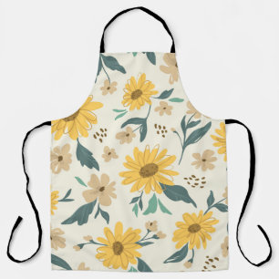 Zonnebloem naadloos patroon. Gele daisy on off Schort