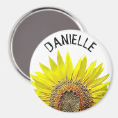  Zonnebloem Naam Gepersonaliseerde Magneet (Voorkant / Achterkant)