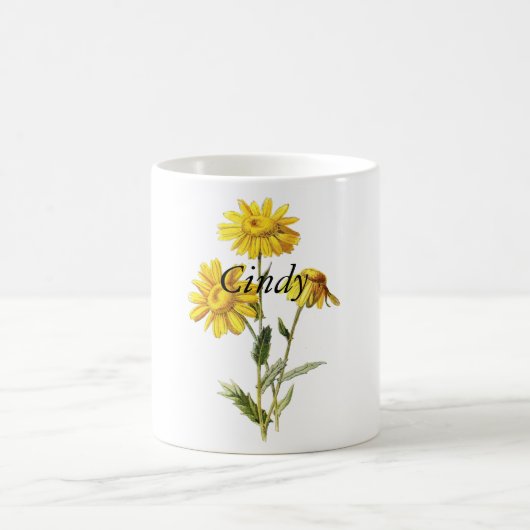 Zonnebloem Naam Koffie Mok (Center)