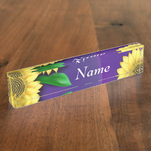 Zonnebloem Naambordje