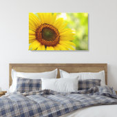 Zonnebloem, naar de zon gericht canvas afdruk (Insitu (Slaapkamer))
