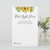 Zonnebloem Nachtelijke ideeën Kaarten (Staand voorkant)