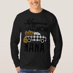 Zonnebloem Nana Geluk is een moeder en een nana T-shirt
