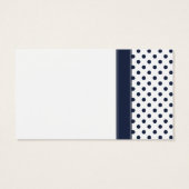 Zonnebloem Navy Blue Polka Dot Drink Ticket Tokens Visitekaartjes (Achterkant)