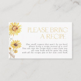 Zonnebloem Neem een receptenverblijf Kaart mee