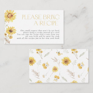 Zonnebloem Neem een receptenverblijf Kaart mee