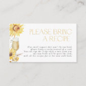 Zonnebloem Neem een receptenverblijf Kaart mee (Voorkant)