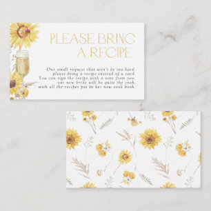 Zonnebloem Neem een receptenverblijf Kaart mee