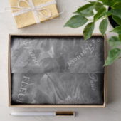 Zonnebloem Negatief zwart-wit script Tissuepapier (Geschenk)