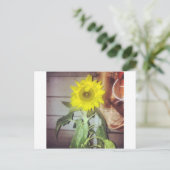Zonnebloem negen in de middag briefkaart (Staand voorkant)