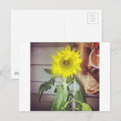 Zonnebloem negen in de middag briefkaart (Voorkant / Achterkant)