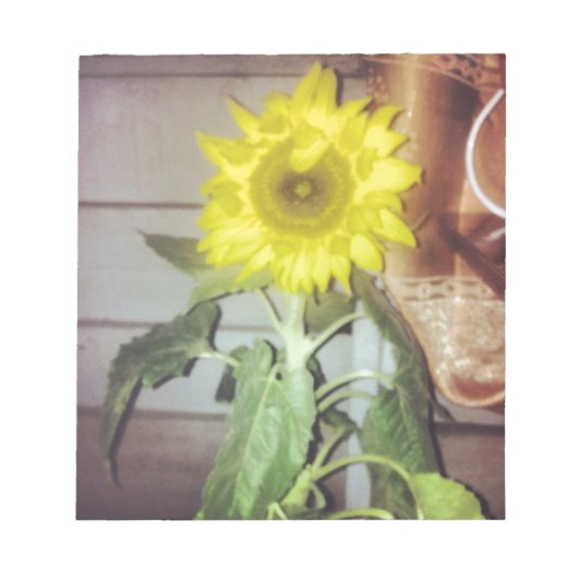 Zonnebloem negen in de middag notitieblok (Voorkant)