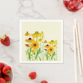 Zonnebloem neven Papieren servetten (Insitu)