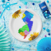 Zonnebloem New Jersey County Papieren Borden Papieren Bordje (Feest)