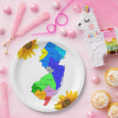 Zonnebloem New Jersey County Papieren Borden Papieren Bordje (Feest)