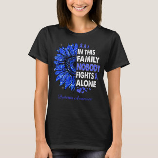 Zonnebloem Niemand vecht alleen Dystonie Bewustzij T-shirt
