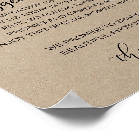 Zonnebloem Niet-plugged Wedding Poster (Hoek)