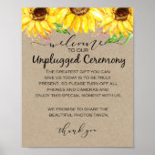 Zonnebloem Niet-plugged Wedding Poster (Voorkant)