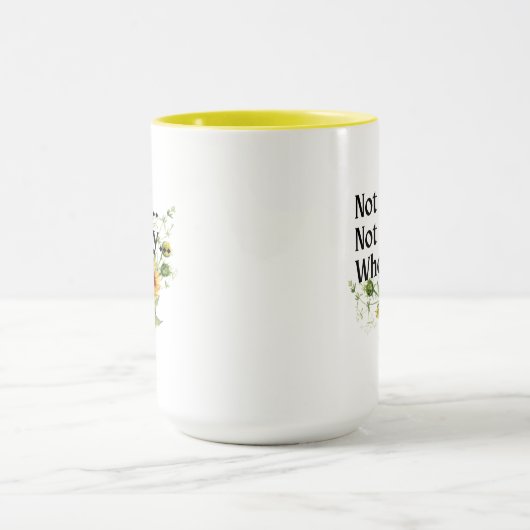 Zonnebloem: niet vandaag. Nu niet. Wanneer? Mok (Midden)