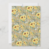 Zonnebloem Niets Fancy Net Love Elopement Invite Save The Date (Achterkant)