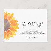 Zonnebloem. Nieuw adres Aankondigingskaart (Voorkant)