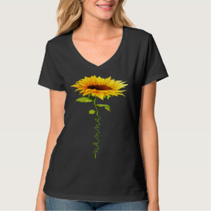 Zonnebloem Nonna Moederdag Bloemig Grappig Matchen T-shirt
