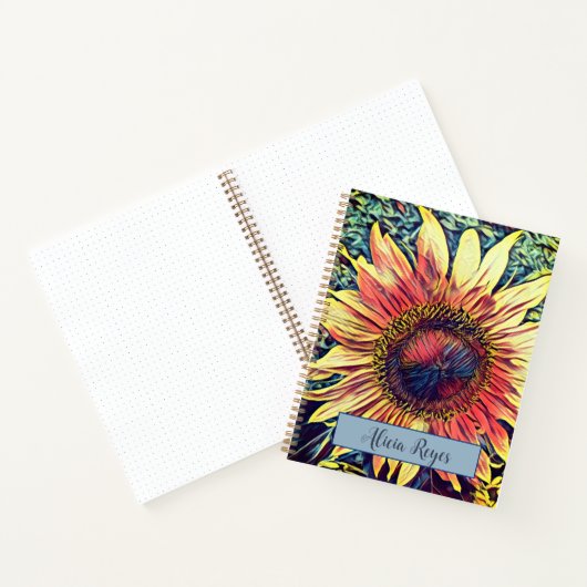 Zonnebloem notitieboek (Binnen)