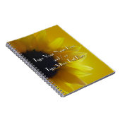 Zonnebloem Notitieboek Aangepast bladerdagblad Not (Rechterzijde)