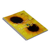 Zonnebloem Notitieboek Aangepast bladerdagblad Not (Rechterzijde)