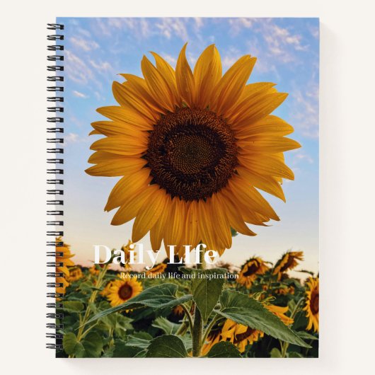 Zonnebloem Notitieboek | Bloei Inspiratie (Voorkant)