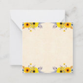 Zonnebloem Notitiekaartje (Achterkant)
