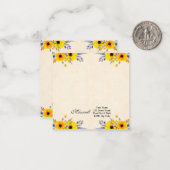 Zonnebloem Notitiekaartje (Voorkant / Achterkant in situ)