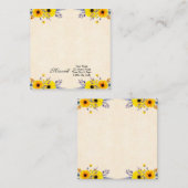 Zonnebloem Notitiekaartje (Voorkant / Achterkant)