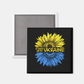 Zonnebloem Oekraïens Ik sta voor Oekraïne Love Ukr Magneet (Voorkant / Achterkant)