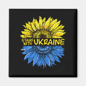 Zonnebloem Oekraïens Ik sta voor Oekraïne Love Ukr Magneet (Voorkant)