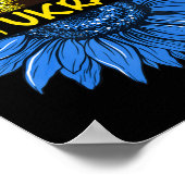 Zonnebloem Oekraïens Ik sta voor Oekraïne Love Ukr Poster (Hoek)