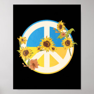Zonnebloem Oekraïense Vlag Ik Sta Met Oekraine Oek Poster