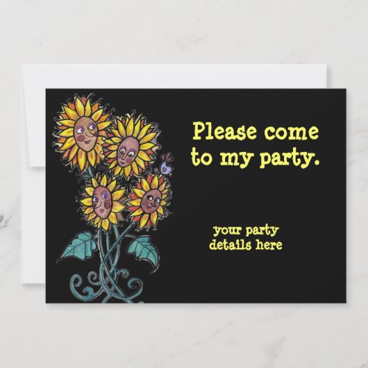 Zonnebloem Oekraïense volkskunst. Kaart (Voorkant)