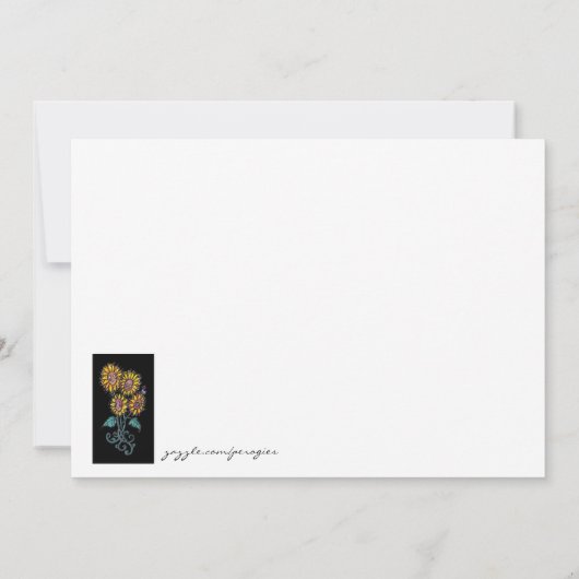 Zonnebloem Oekraïense volkskunst. Kaart (Achterkant)