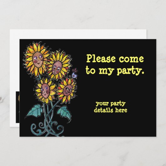 Zonnebloem Oekraïense volkskunst. Kaart (Voorkant / Achterkant)