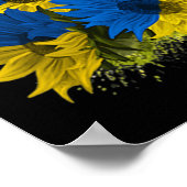 Zonnebloem Oekraïne Ik sta achter de Oekraïense vr Poster (Hoek)