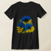 Zonnebloem Oekraïne Ik sta achter de Oekraïense vr T-shirt (Laagn)