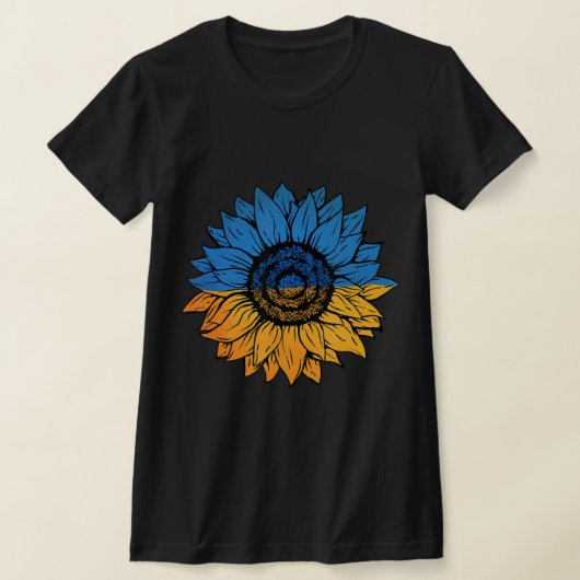 Zonnebloem Oekraïne Oekraïense vlag met Oekraïne T-shirt (Laagn)