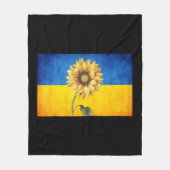 Zonnebloem Oekraïne Oekraïnse vlag  standaard Wit Fleece Deken (Voorkant)